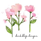 roze bloemen watercolor